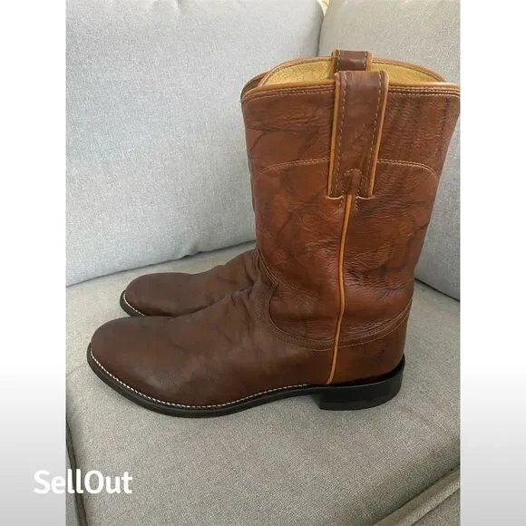 Justin Boots | Shoes | Justin Mens Brown Leather Roper  display picture 1